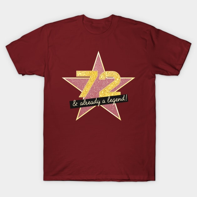 72nd Birthday Gifts - 72 Years old & Already a Legend T-Shirt by BetterManufaktur